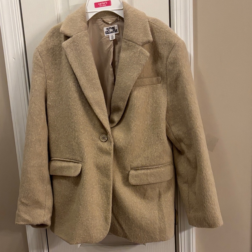 Future collective Beige Blazer size XS.